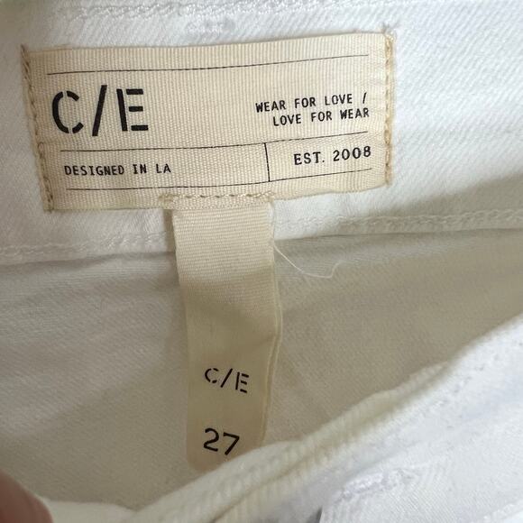 Current Elliot Arroyo Mom Jeans 27 Womens Blanc Wash White Pleated Tapered New - Picture 7 of 12